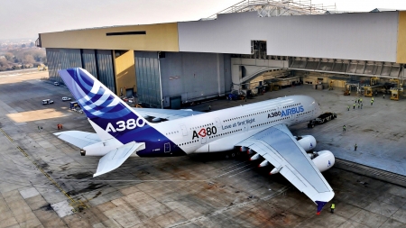 Airbus A380 - airport, plane, airbus, a380