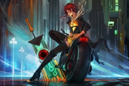 Transistor - eve, games, wallpaper, online, video, transistor, abstract