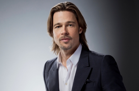 Brad Pitt - actor, brad pitt, grey, man