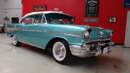 1957 Chevy Bel Air 2 Door Hardtop - chevy, hardtop, chevrolet, car, old-timer, bel air