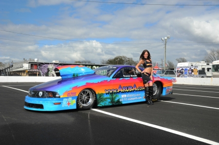 Miss Nitro - colors, track, babe, mustang