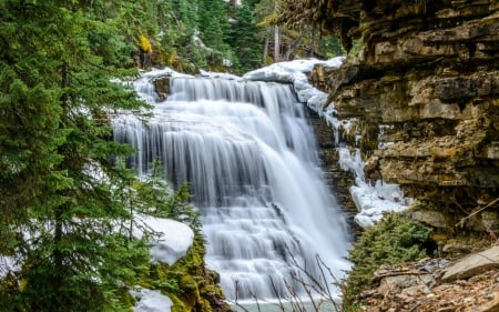 Ousel Waterfall, Montana - waterfall, usa, nature, rocks