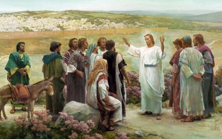 Resurrected Jesus Sends Apostles - christ, apostles, jesus, resurrection, sending