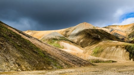 Lovely Mountains - clouds, mountains, nature, sky