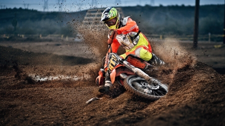 Motocross - sport, rider, motocross, dirt, biker, race