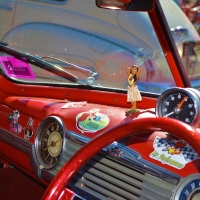 Vintage car dashboard