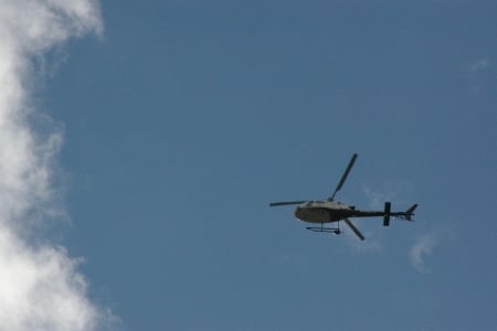 Helicopter over Victor, Idaho - helicopters, sky, flight, transportaion