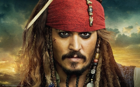 Pirates of the Caribbean: On Stranger Tides (2011) - pirates of the caribbean, actor, poster, on stranger tides, Johnny Depp, man, fantasy, movie, face, disney