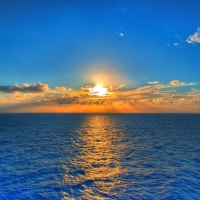 Sunset On Sea
