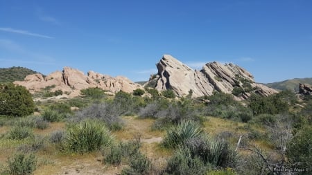 Vasquez Rocks - Mountains, Vasquez, California, Nature, Rocks, Sky