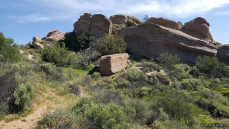 Vasquez Rocks - nature, sky, california, vasquez, mountains, rocks