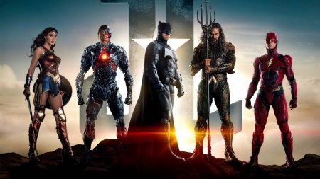 Justice League - Justice, Flash, League, Cyborg, WonderWoman, AquaMan