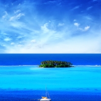 Blue Beach and Island