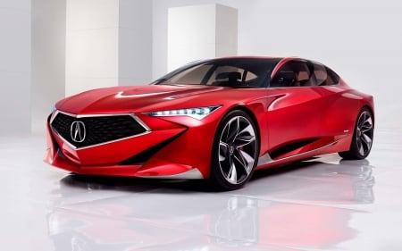 Acura Precision Concept 2016 - vehicles, acura, cars, red cars, front view