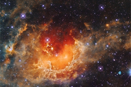 Star Formation in the Tadpole Nebula - fun, stars, cool, nebula, galaxies, space