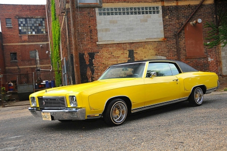 1971 Chevrolet Monte Carlo - bowtie, yellow, classic, gm