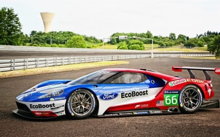 ford gt le mans race car - race, ford, le mans, car