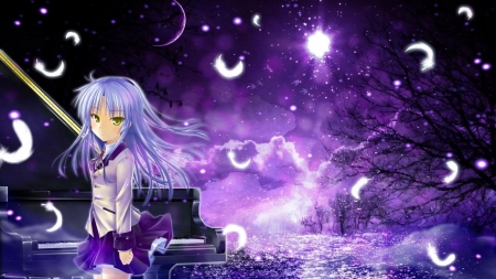 â€¢áƒ¦âœ¿áƒ¦â€¢ - anime, purple, art, magic night