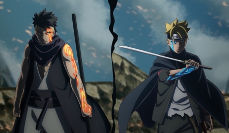 Boruto Vs Kawaki - Manga, Kawaki, Naruto, Anime, Byakugan, Boruto Uzumaki, Uzumaki Clan, Sword, Konohagakure, Shinobi