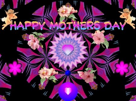 Happy Mothers Day 4 - fractal, abstract, collage, 3d, eye candy