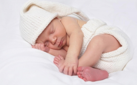 Baby - white, sleep, baby, child