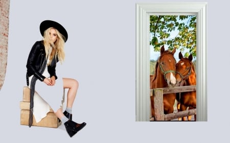 Lifestyle. . - style, girls, western, women, models, hats, ranch, horses, cowgirl, fun, female, boots, blondes, fashion