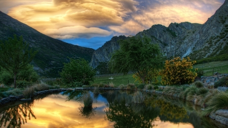 Amazing place for weekend - nature, lake, mountain, clouds