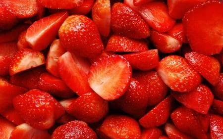 strawberry - food, fruit, strawberry, red