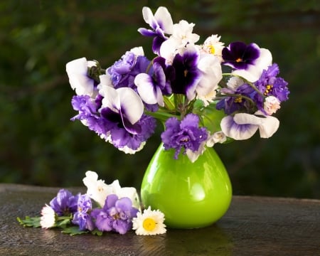 Vase with flowers - pretty, beautiful, flowers, bouquet, vase, still life