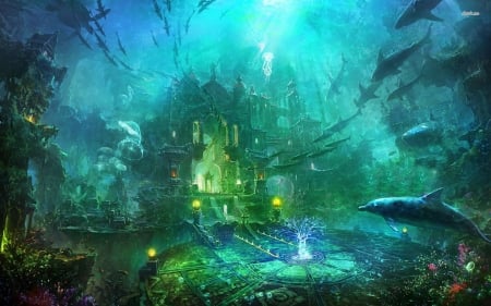 underwater castle