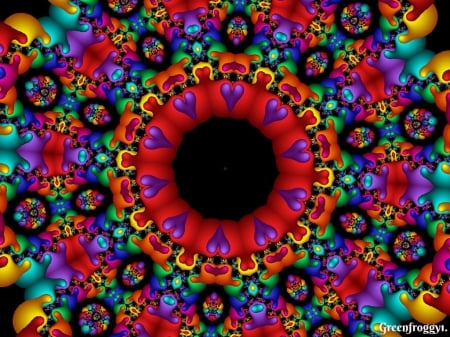 FRACTAL KALEIDOSCOPE - image, fractal, pretty, abstract