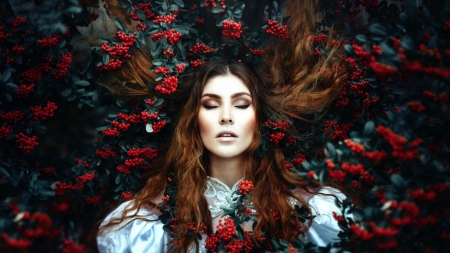 Lovely Face - flowers, face, woman, model