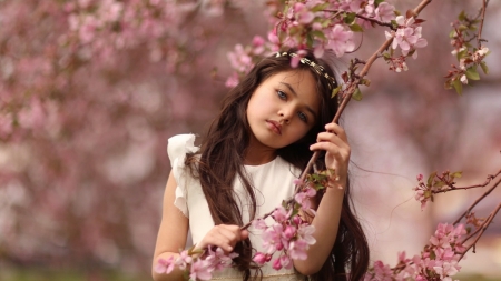 Cute Girl - flowers, girl, cute, face