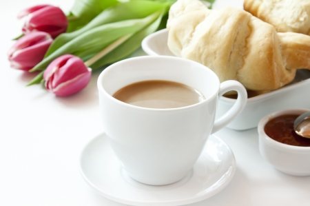 * - flowers, morning, cup, coffee