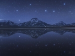 Big Dipper Above and Below Chilean Volcanoes