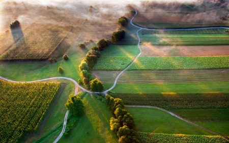 Farm Land - hd, farm, landscape, field, land