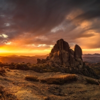 Rocky Landscape at Sunrise