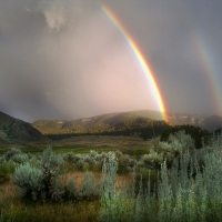 Double Rainbow in Yellowstone National Park