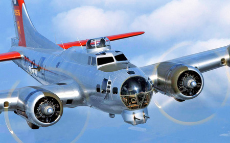 Boeing B-17 G Flying Fortress - the target, flak, wallpaper, going down, b17g, victory gal belle, entropy, boeing b-17 flying fortress, bombing run