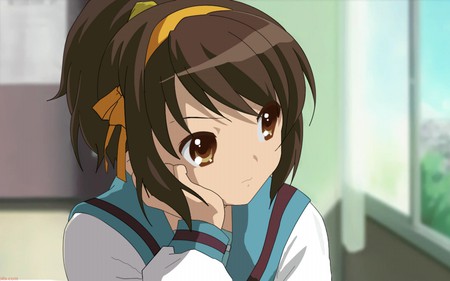 what? - the melancholy of haruhi suzumiya, anime, suzumiya haruhi, wallpaper