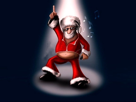 DISCO SANTA - santa, disco, dancing, red