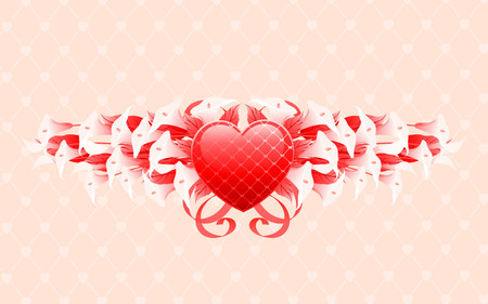 FlowerHeart_Gift - saint, gifts, beloved, flowers, valentines day, hearts, love, 3d