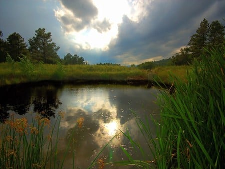 The silent lake - river, lake, nature, sky