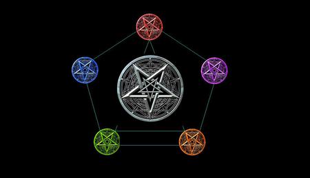 Pentagram - sacred, star, pentagon, pentagram, wiccan, feminine