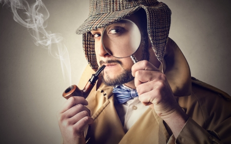 Sherlock - funny, lupa, sherlock, man, creative, pipe