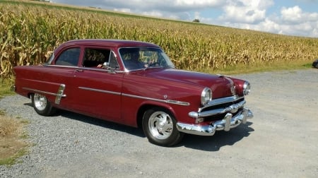 1953 Ford Customline - Car, Ford, Red, Line, Custom, Old-Timer