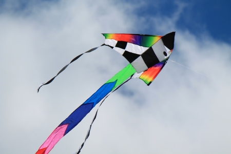 kite - clouds, photo, kite, sky