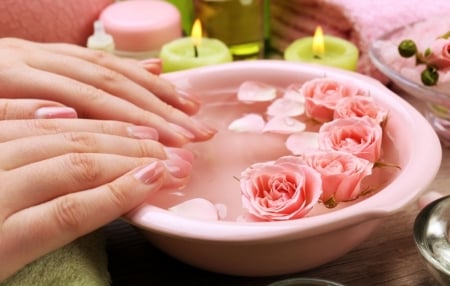 ♥ - abstract, flowers, pink, spa