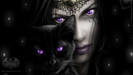 Gothic friends - Witch, World Goth Day, Vampire, Cat