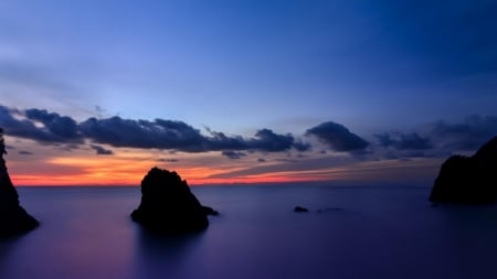 Shizuoka Island,Japan - nature, sky, ocean, japan, clouds, island, sea, rocks